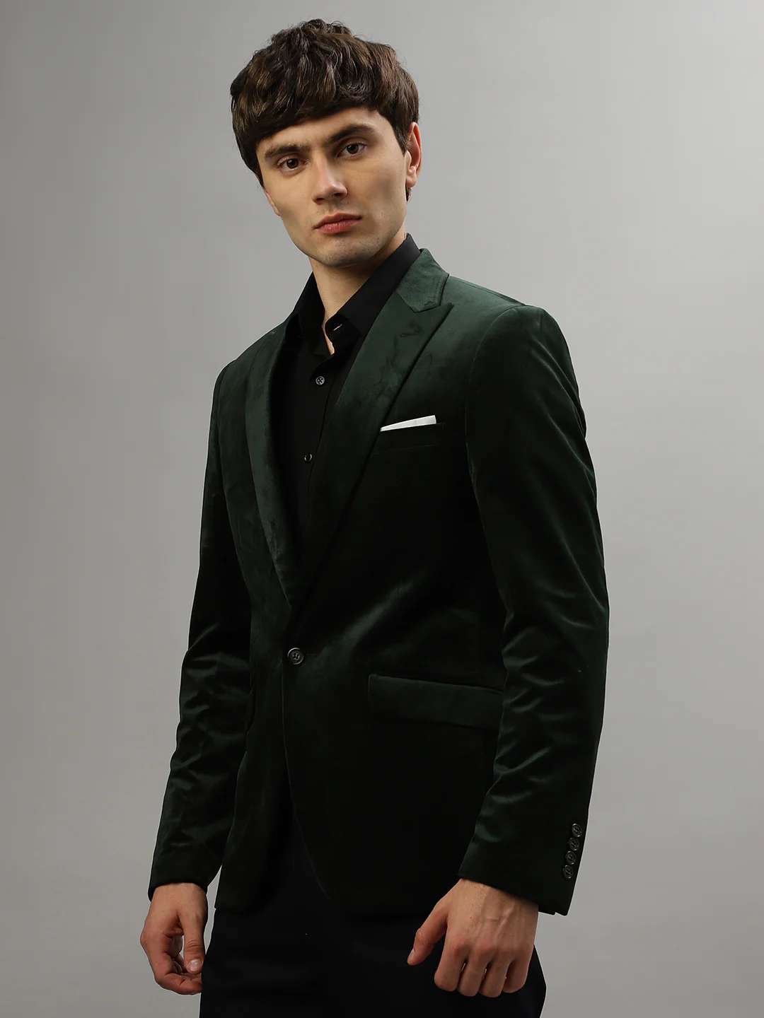 Lindbergh Men Solid Full Sleeves Notched Lapel Blazer - Image 3