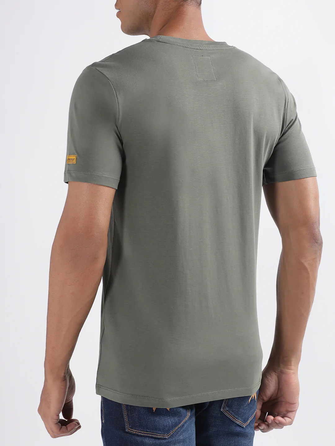 Lindbergh Olive Logo Relaxed Fit Tshirt - Image 3