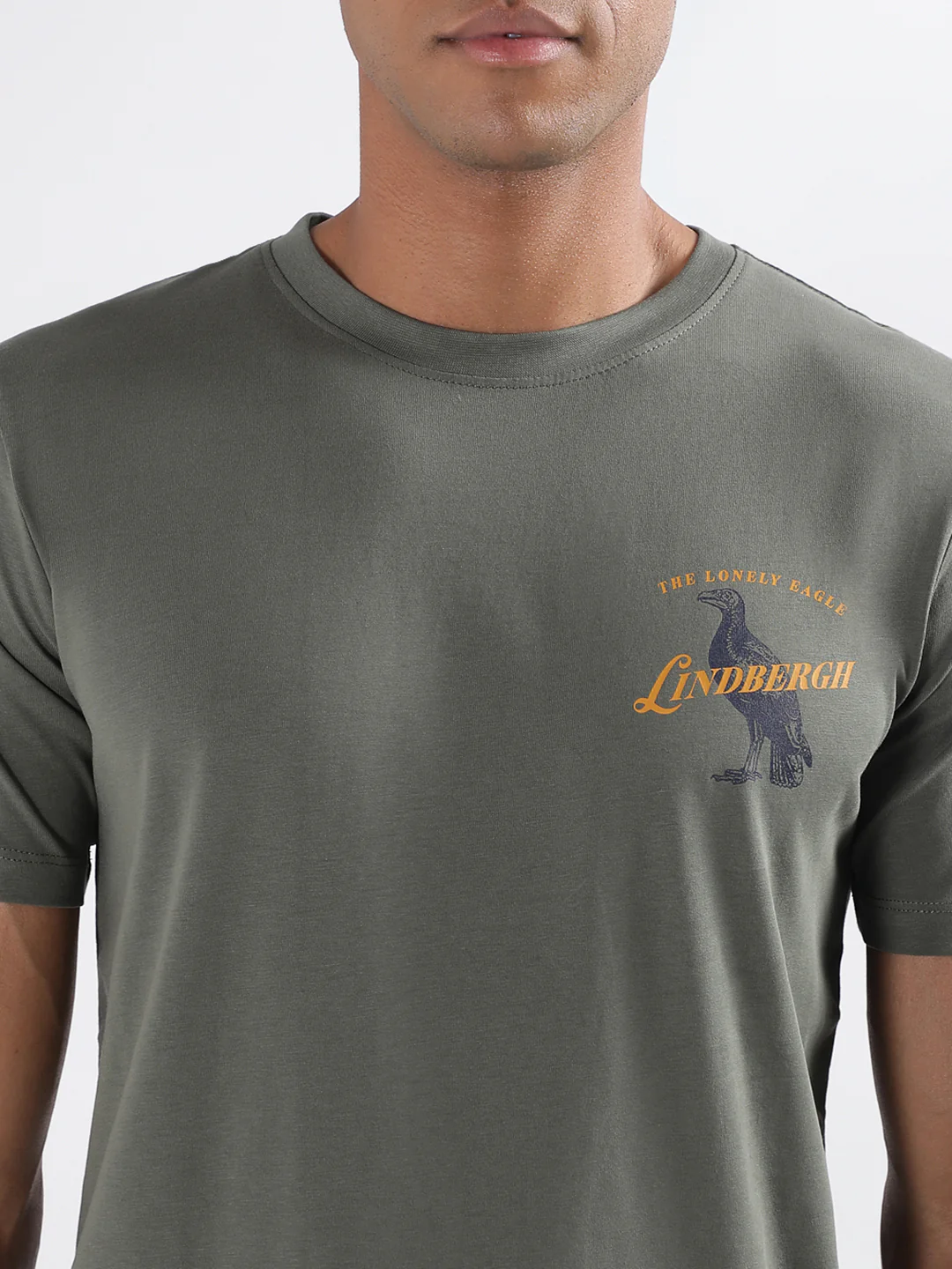 Lindbergh Olive Logo Relaxed Fit Tshirt - Image 5