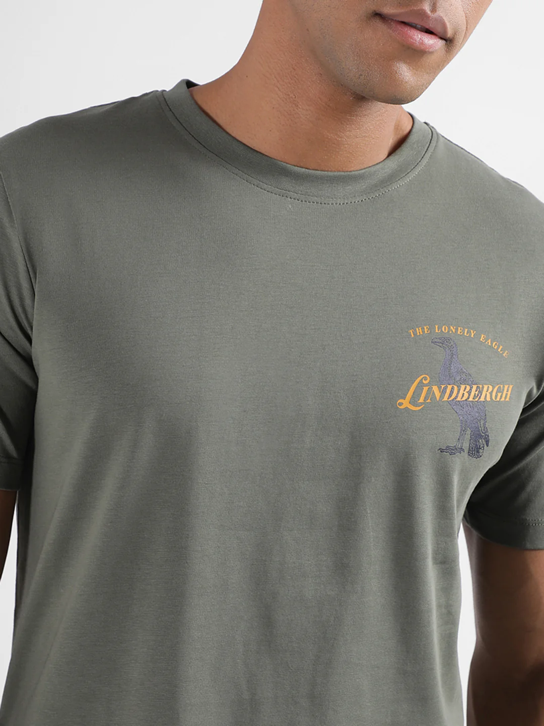 Lindbergh Olive Logo Relaxed Fit Tshirt - Image 6