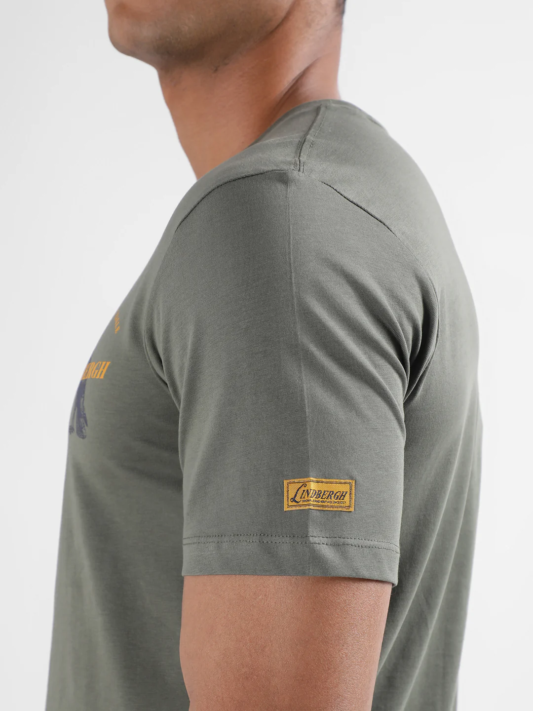 Lindbergh Olive Logo Relaxed Fit Tshirt - Image 8
