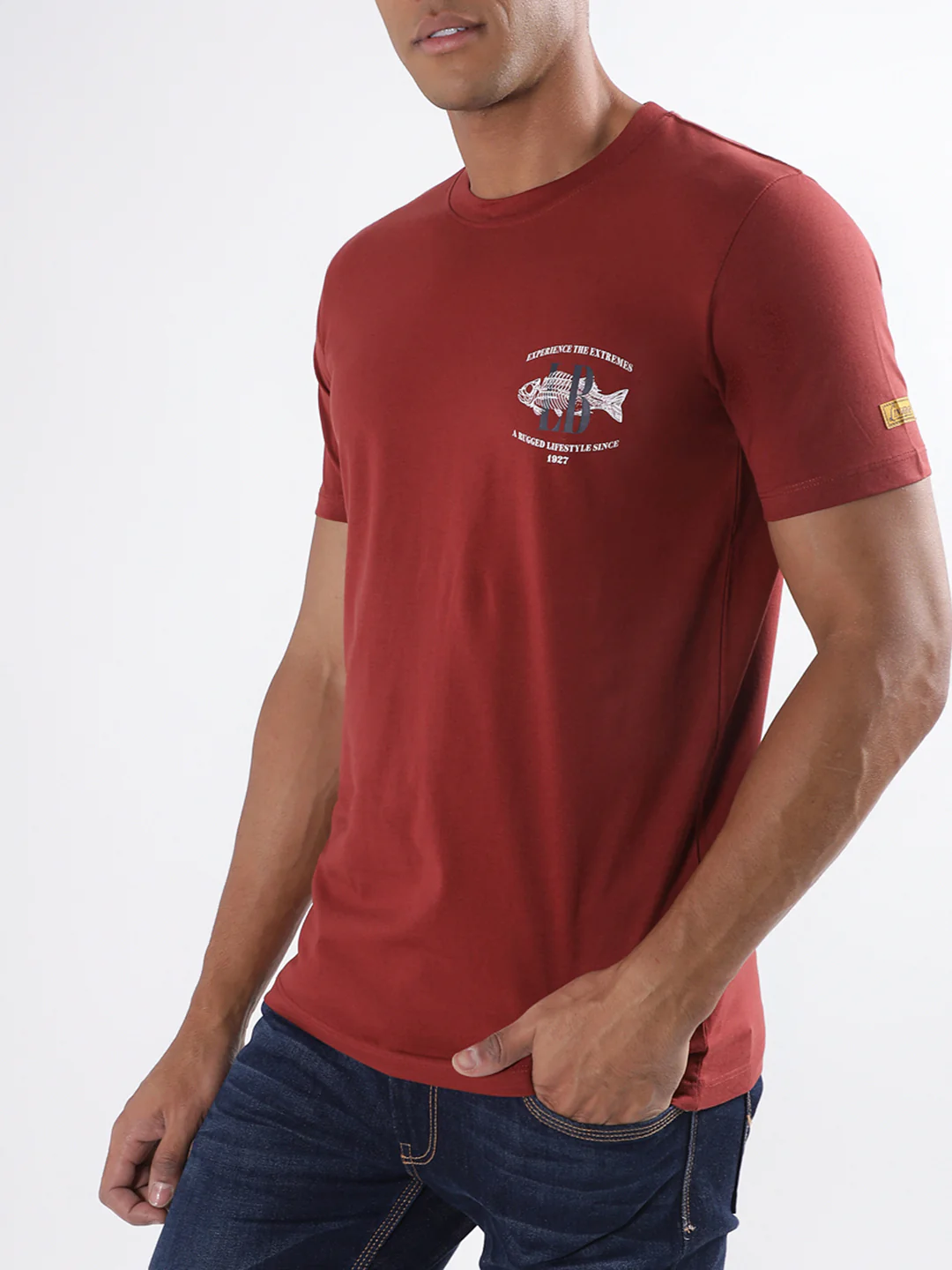Lindbergh Maroon Relaxed Fit Tshirt - Image 2