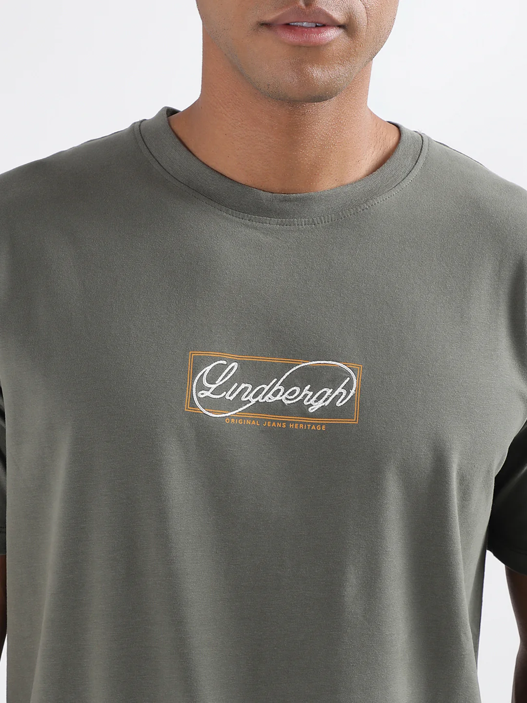 Lindbergh Olive Logo Relaxed Fit Tshirt - Image 5