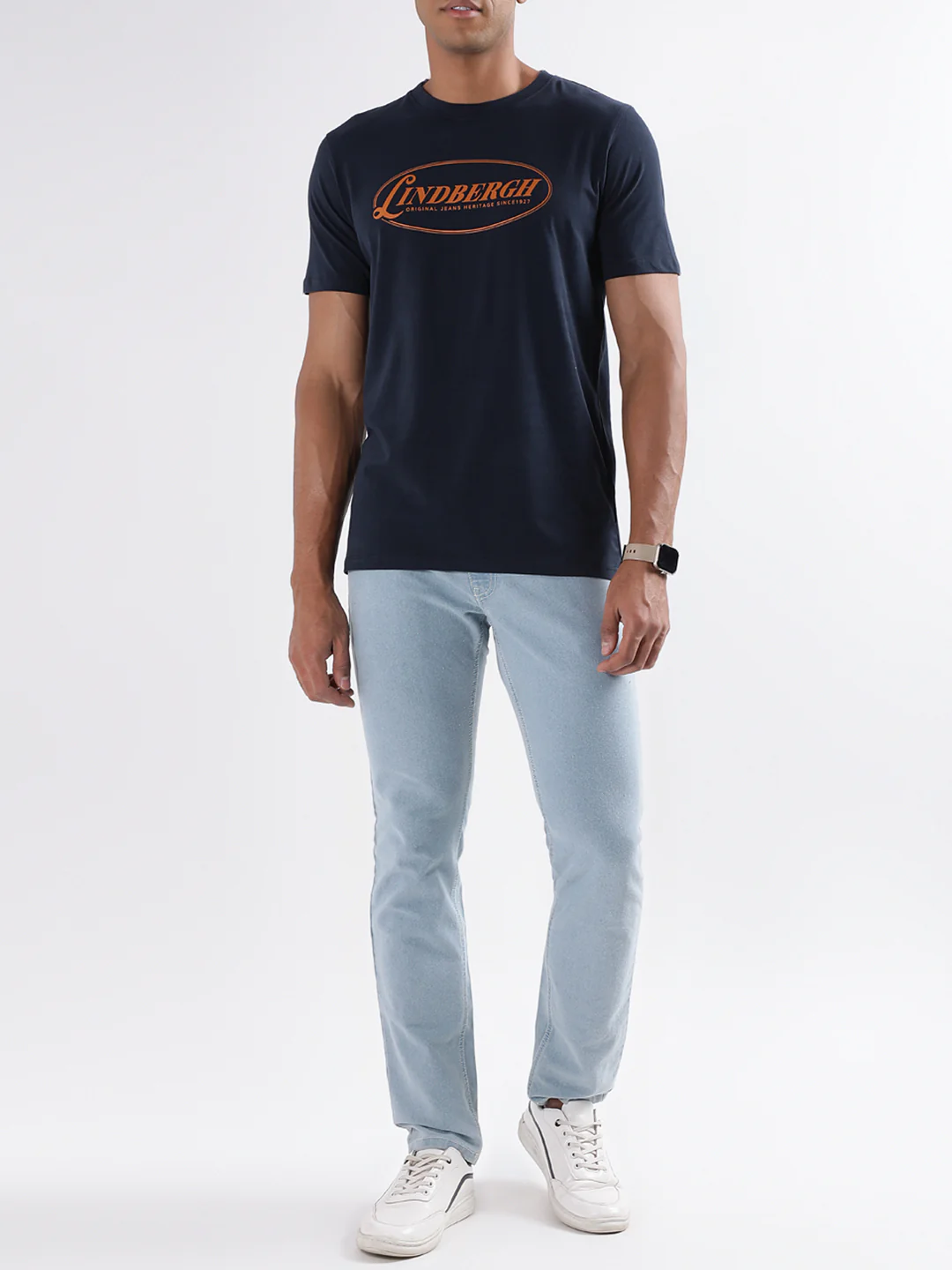 Lindbergh Blue Logo Relaxed Fit Tshirt - Image 4