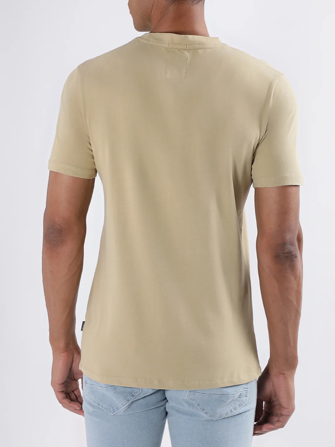 Lindbergh Beige Logo Relaxed Fit Tshirt - Image 3