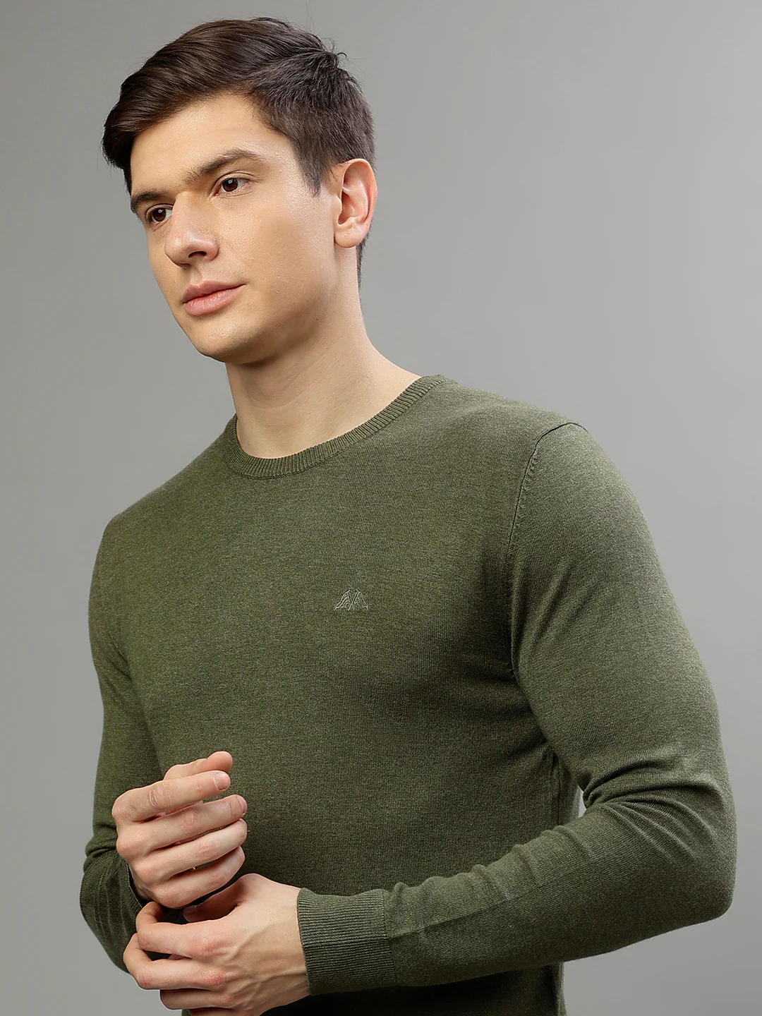 Lindbergh Men Solid Round Neck Full Sleeves Sweater - Image 6