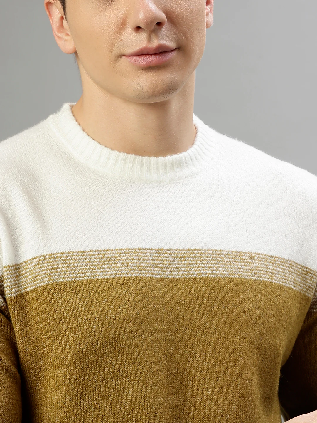 Lindbergh Men Colour blocked High Neck Full Sleeves Sweater - Image 7