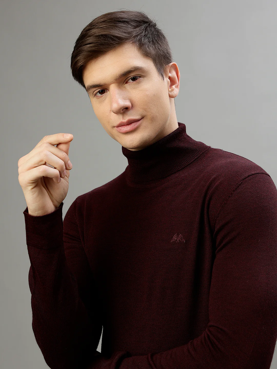 Lindbergh Men Solid Turtle Neck Full Sleeves Sweater - Image 6