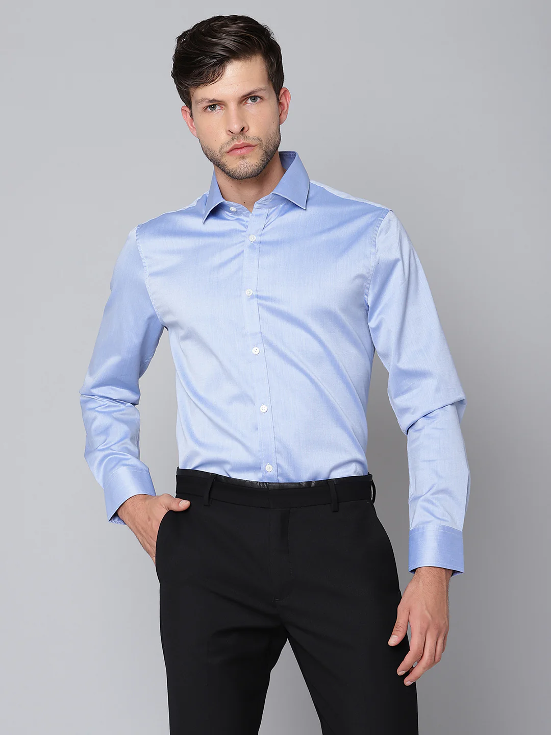 Matinique Men Blue Solid Collar Shirt - Image 2