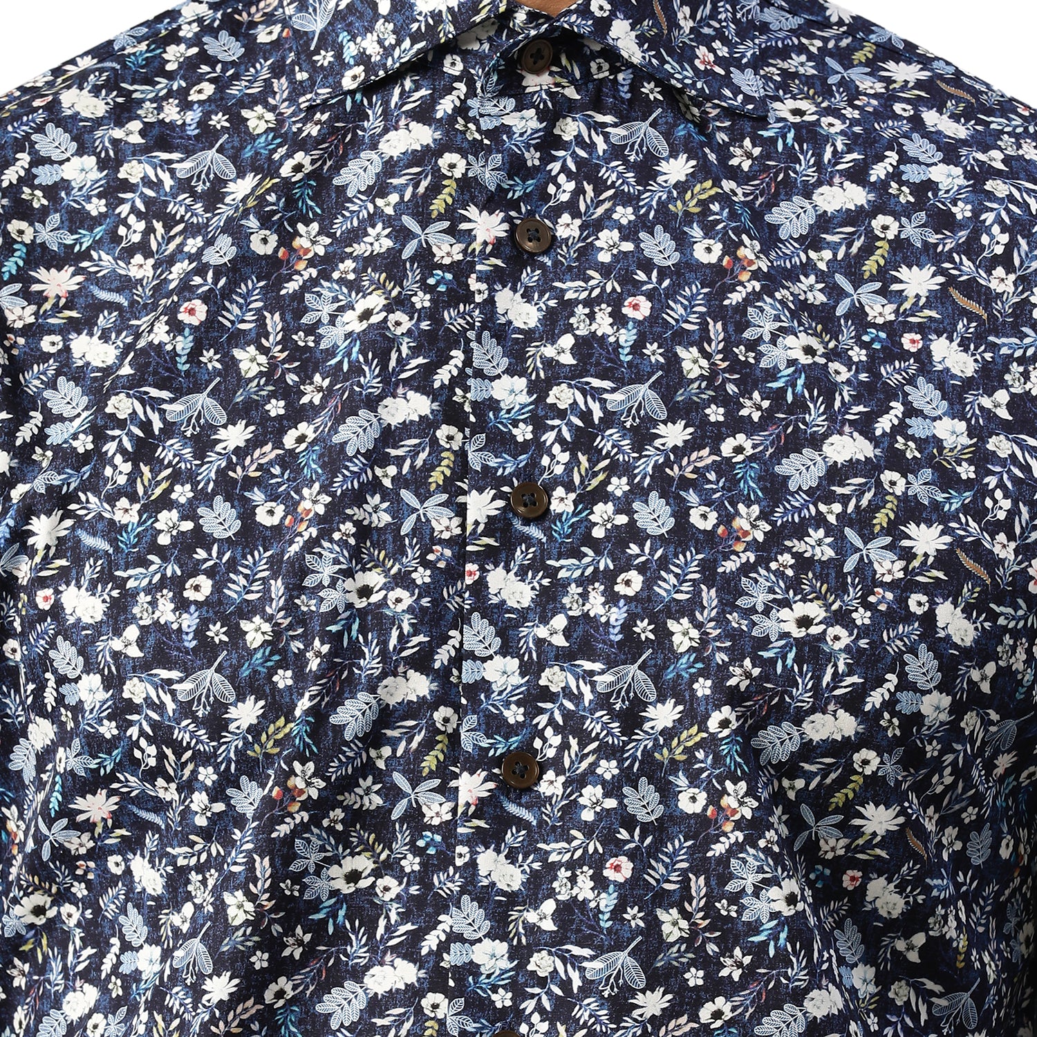Matinique Men Navy Printed Collar Shirt - Image 5