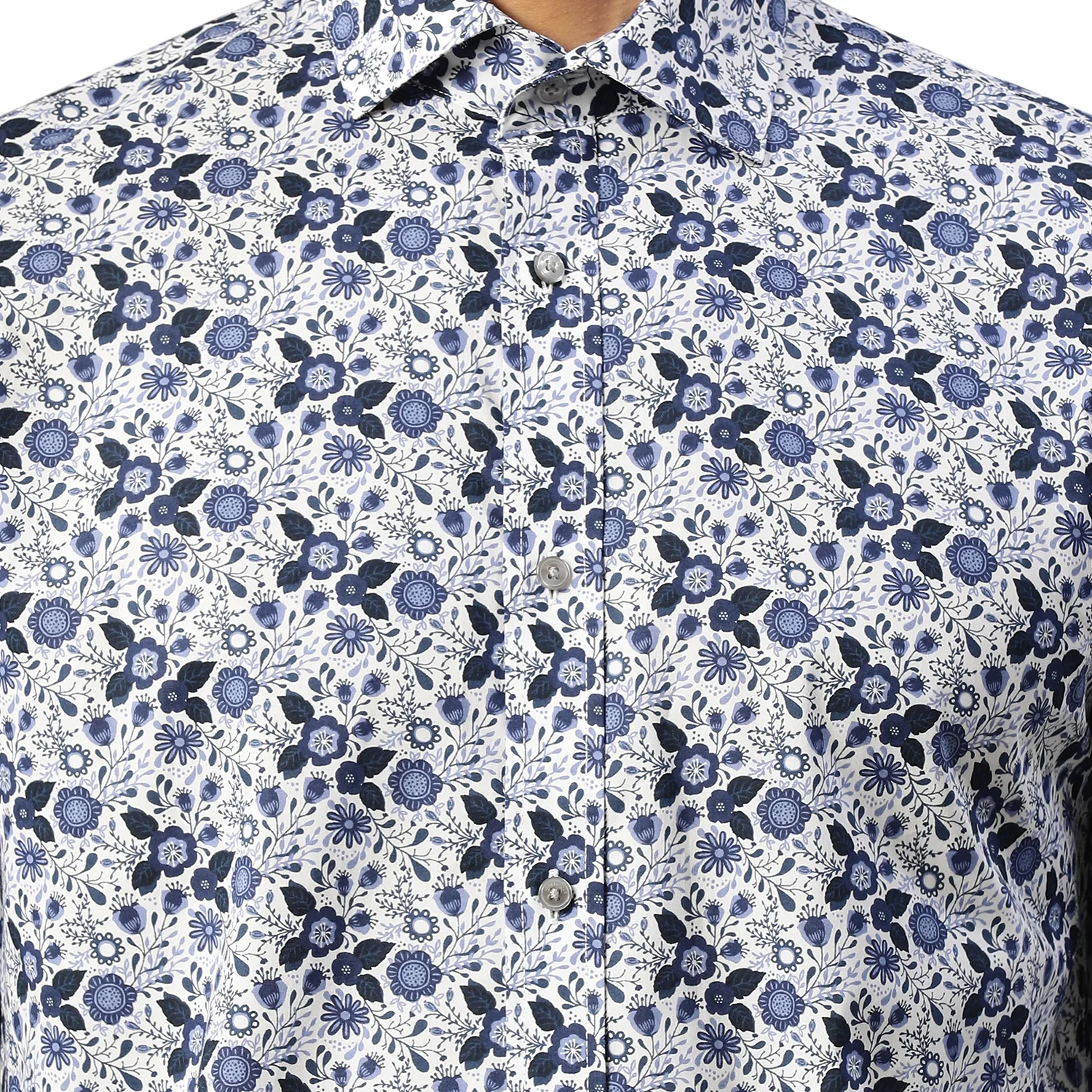 Matinique Men Navy Printed Collar Shirt - Image 4