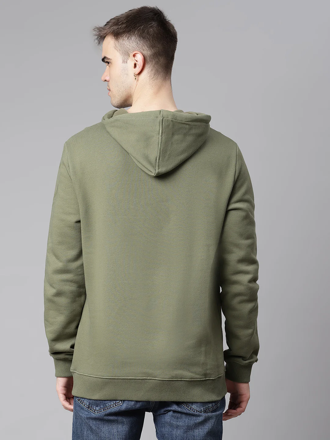 Matinique Men Olive Solid Hooded Sweatshirt - Image 2