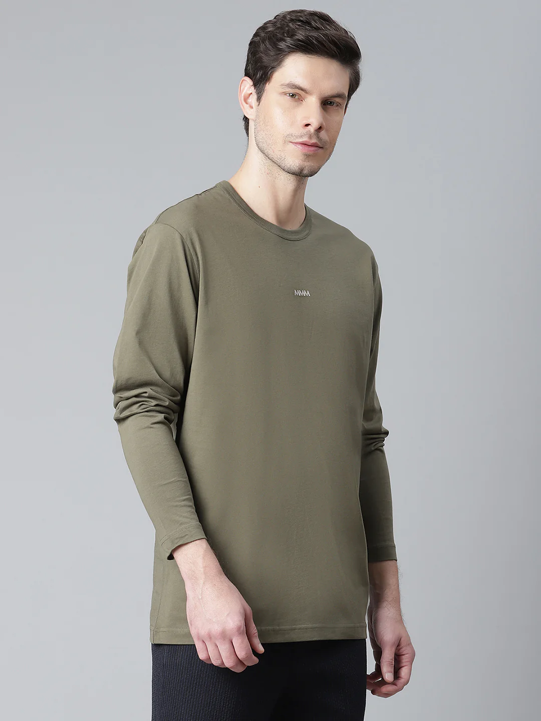 Matinique Men Olive Solid Round Neck TShirt - Image 4