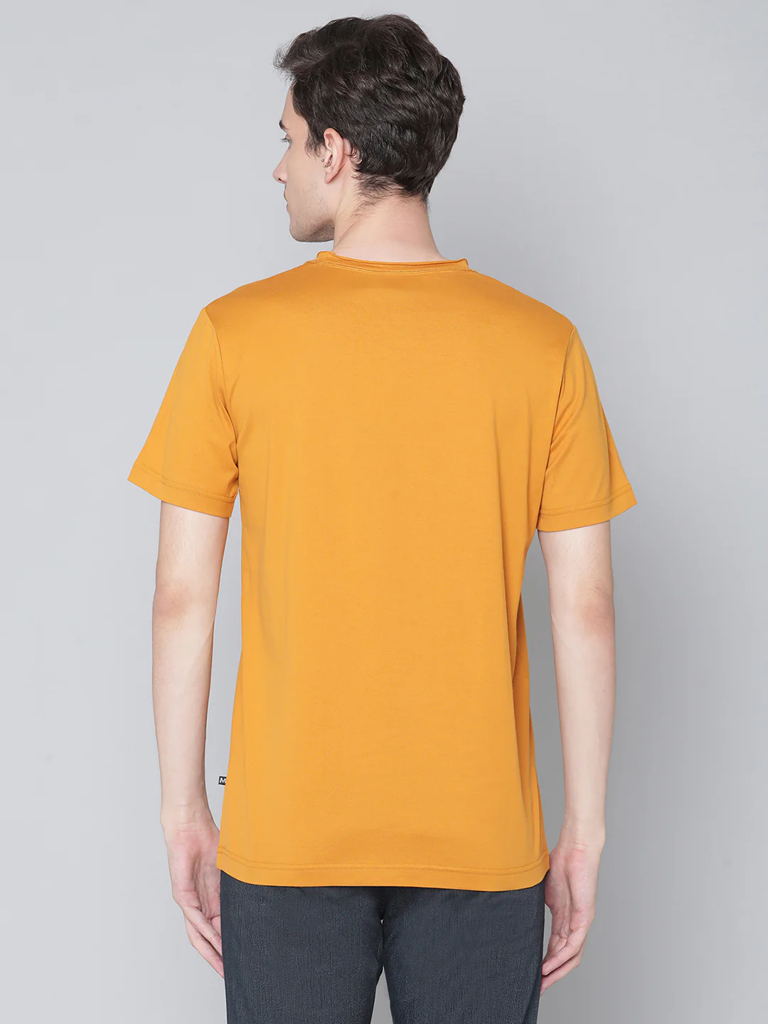 Matinique Men Yellow Solid Round Neck TShirt - Image 2