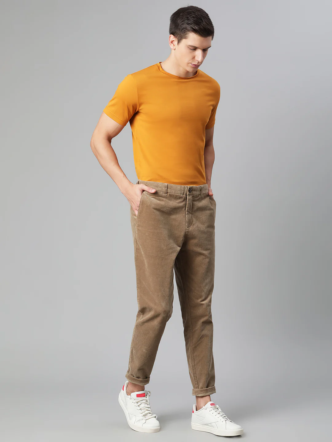 Matinique Men Yellow Solid Round Neck TShirt - Image 3