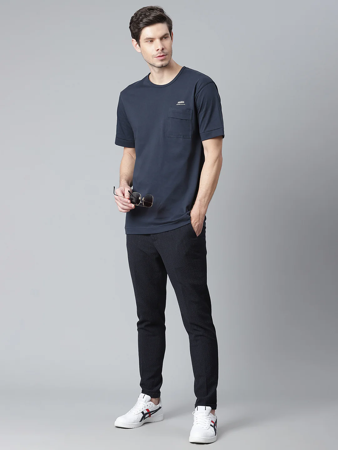 Matinique Men Blue Solid Round Neck TShirt - Image 5