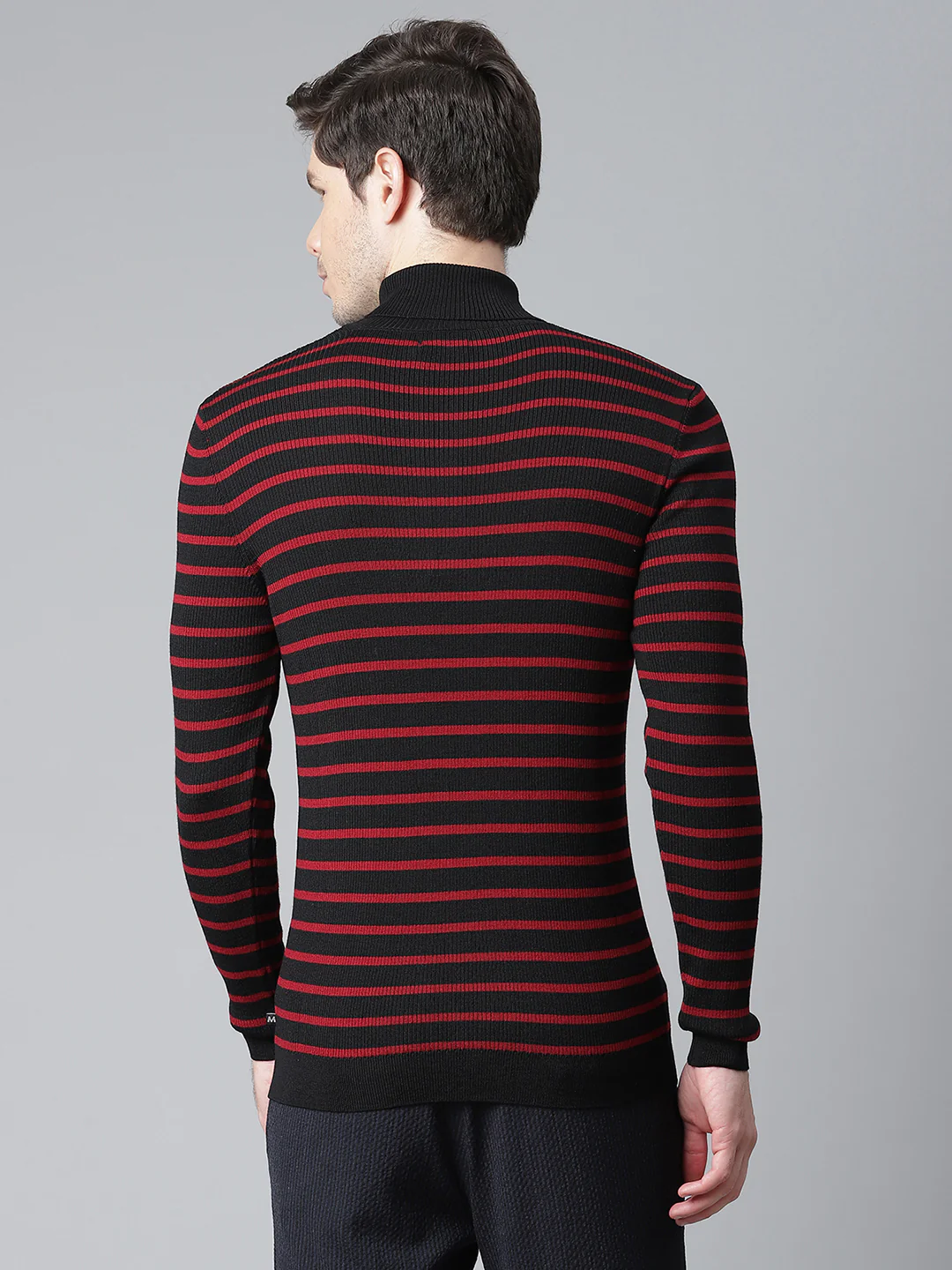 Matinique Men Black Solid High Neck Sweater - Image 2