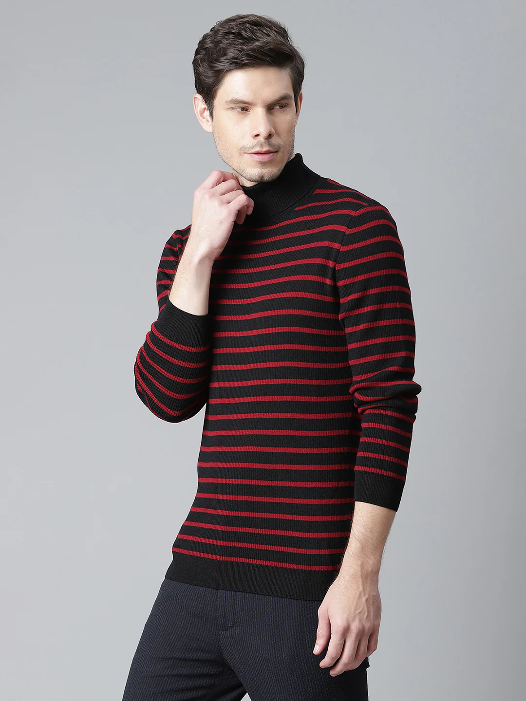 Matinique Men Black Solid High Neck Sweater - Image 3