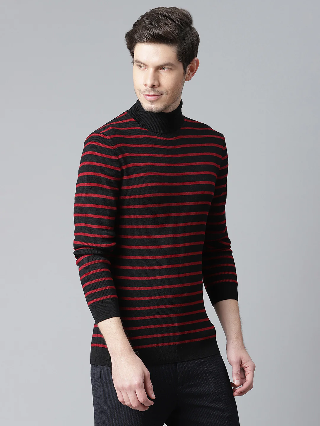 Matinique Men Black Solid High Neck Sweater - Image 4