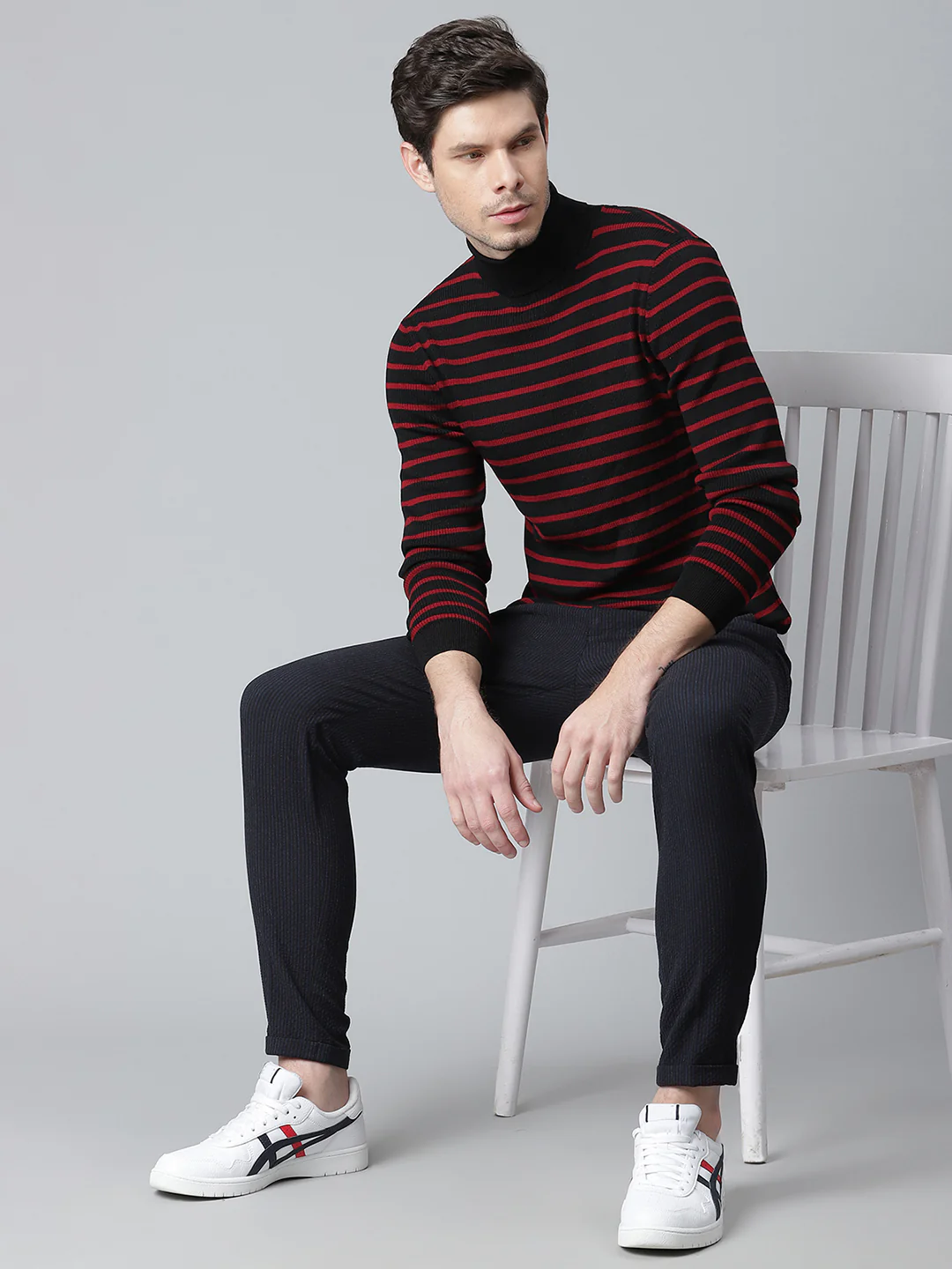 Matinique Men Black Solid High Neck Sweater - Image 5