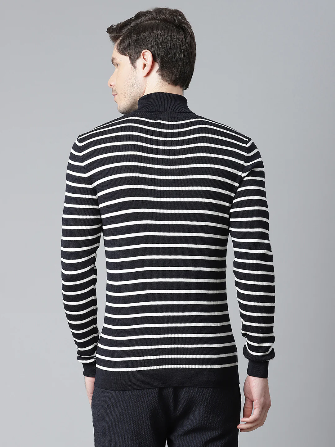 Matinique Men Black Solid High Neck Sweater - Image 2