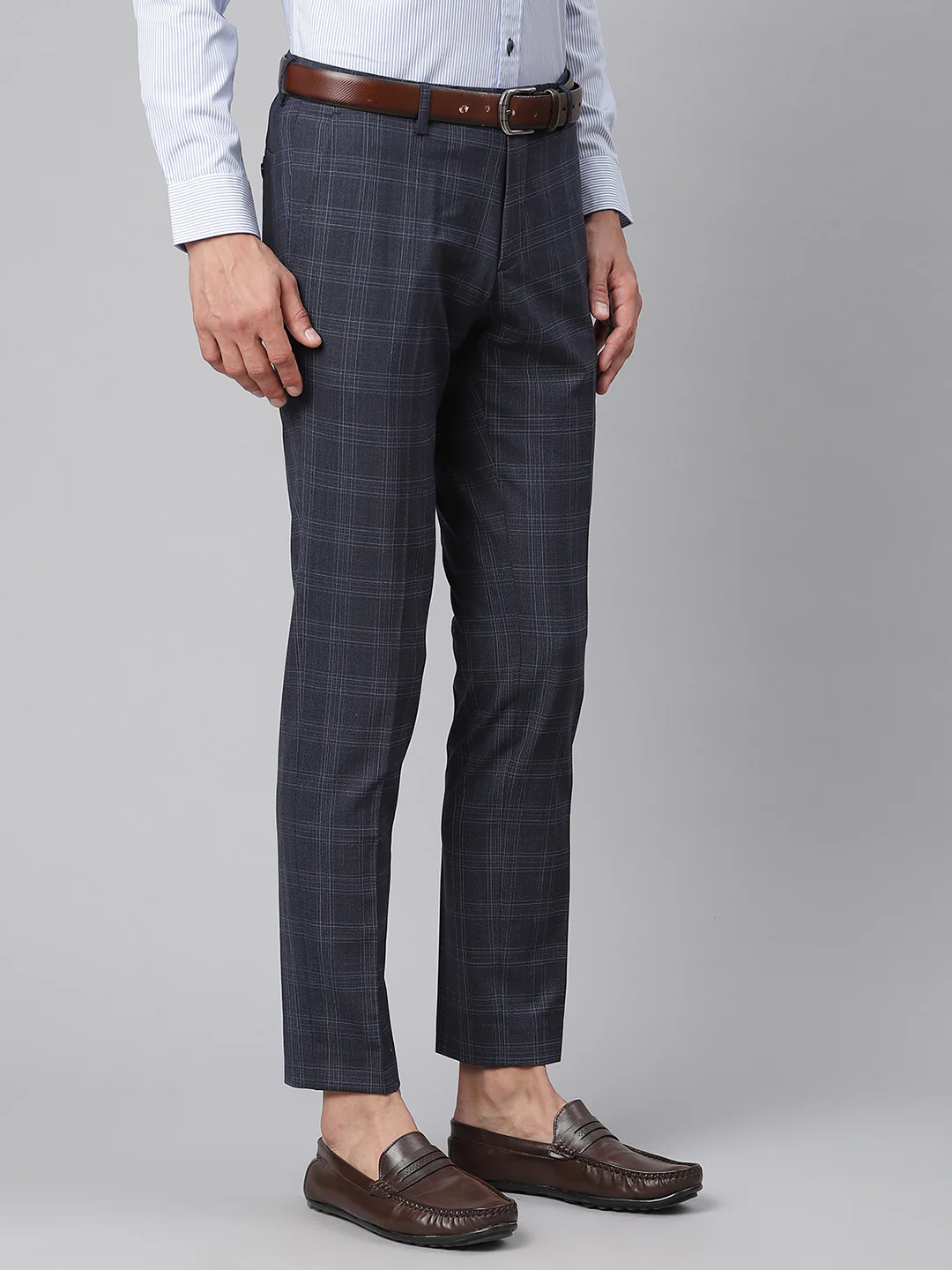 Matinique Men Navy Solid Slim Fit Trouser - Image 4