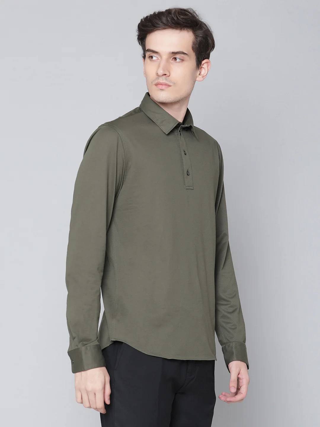 Matinique Men Olive Solid Collar Shirt - Image 4