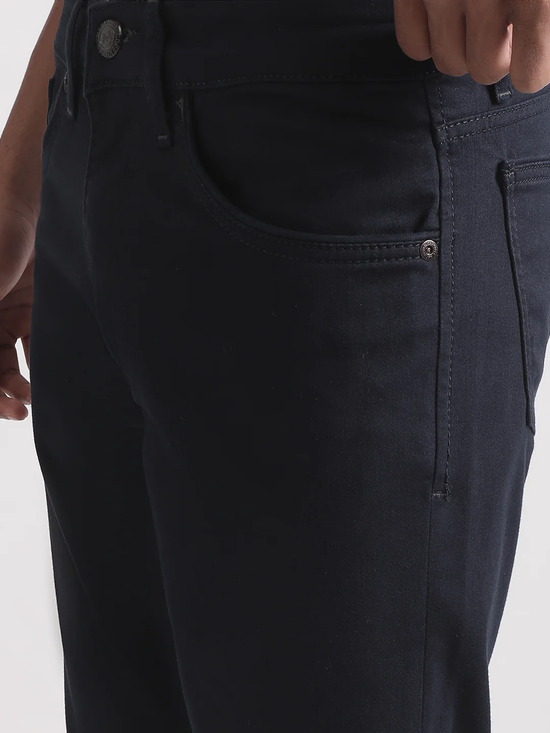 Matinique Men Navy Blue Solid Regular Fit Jeans - Image 3