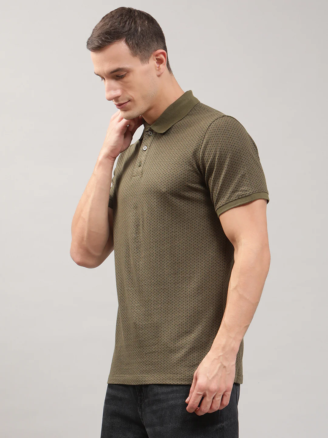 Matinique Men Green Solid Polo TShirt - Image 3