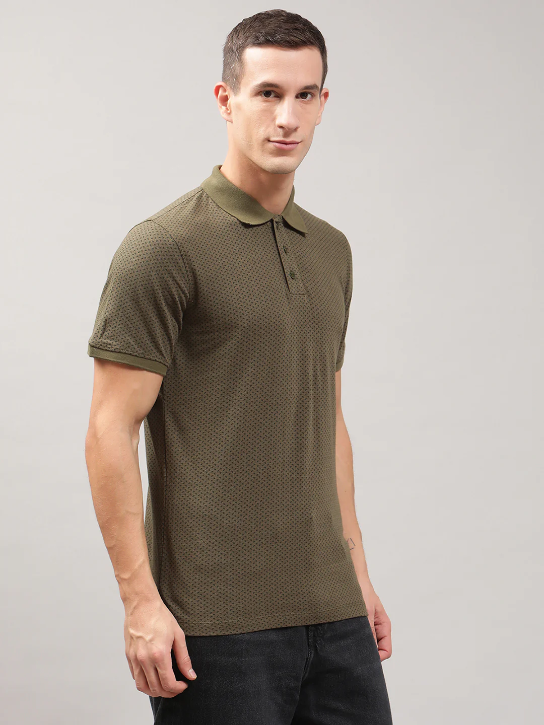 Matinique Men Green Solid Polo TShirt - Image 4