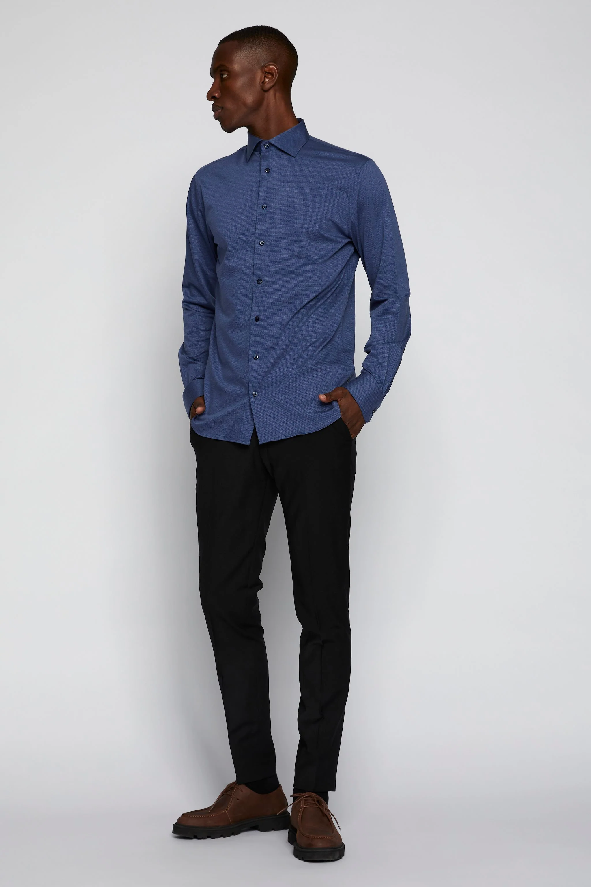 Matinique Blue Regular Fit Placket Shirt - Image 4