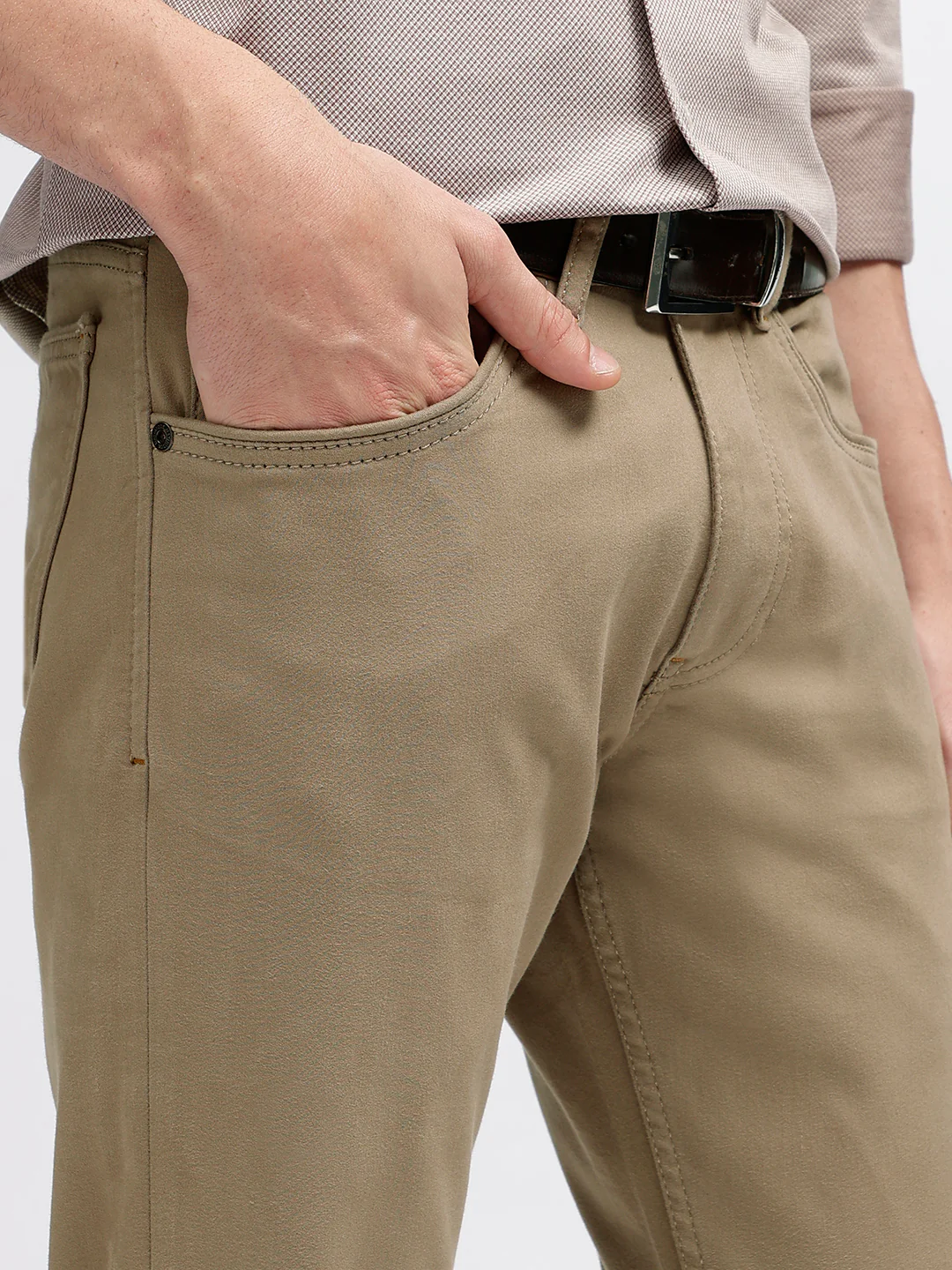 Matinique Men Khaki Non Stretchable Regular Fit Jeans - Image 5