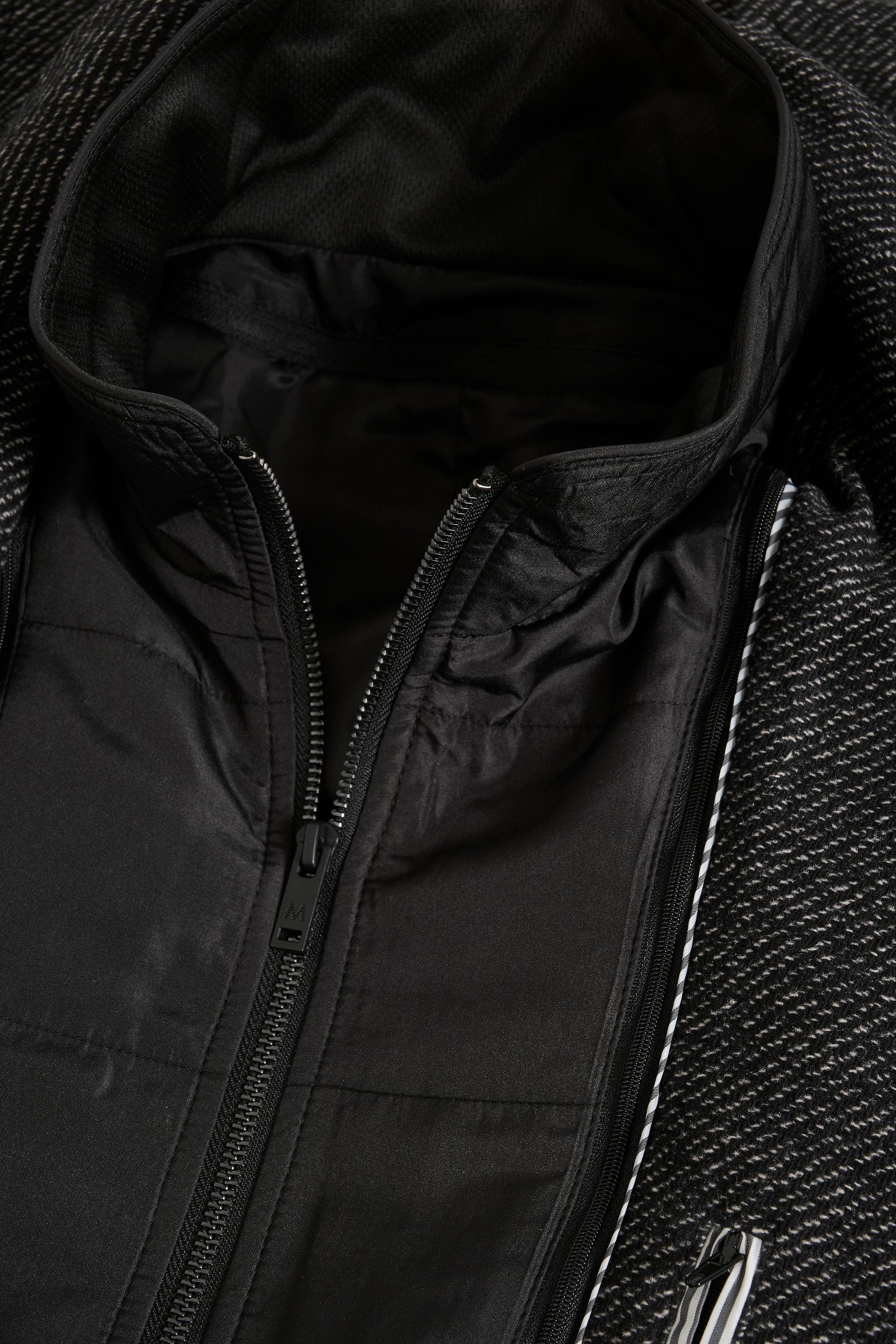 Matinique Men Black Solid Stand Collar Long Sleeves Overcoat - Image 6