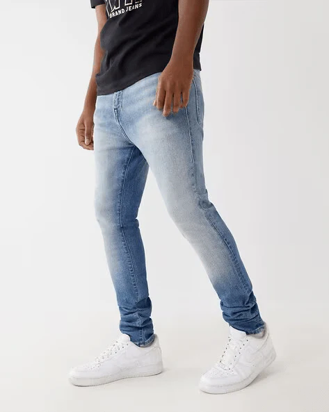 True Religion Men SN Jack Straight Fit Light Wash Jeans - Image 3