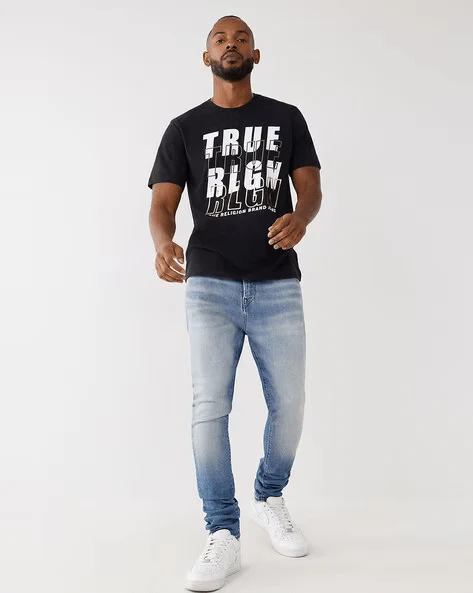 True Religion Men SN Jack Straight Fit Light Wash Jeans - Image 4