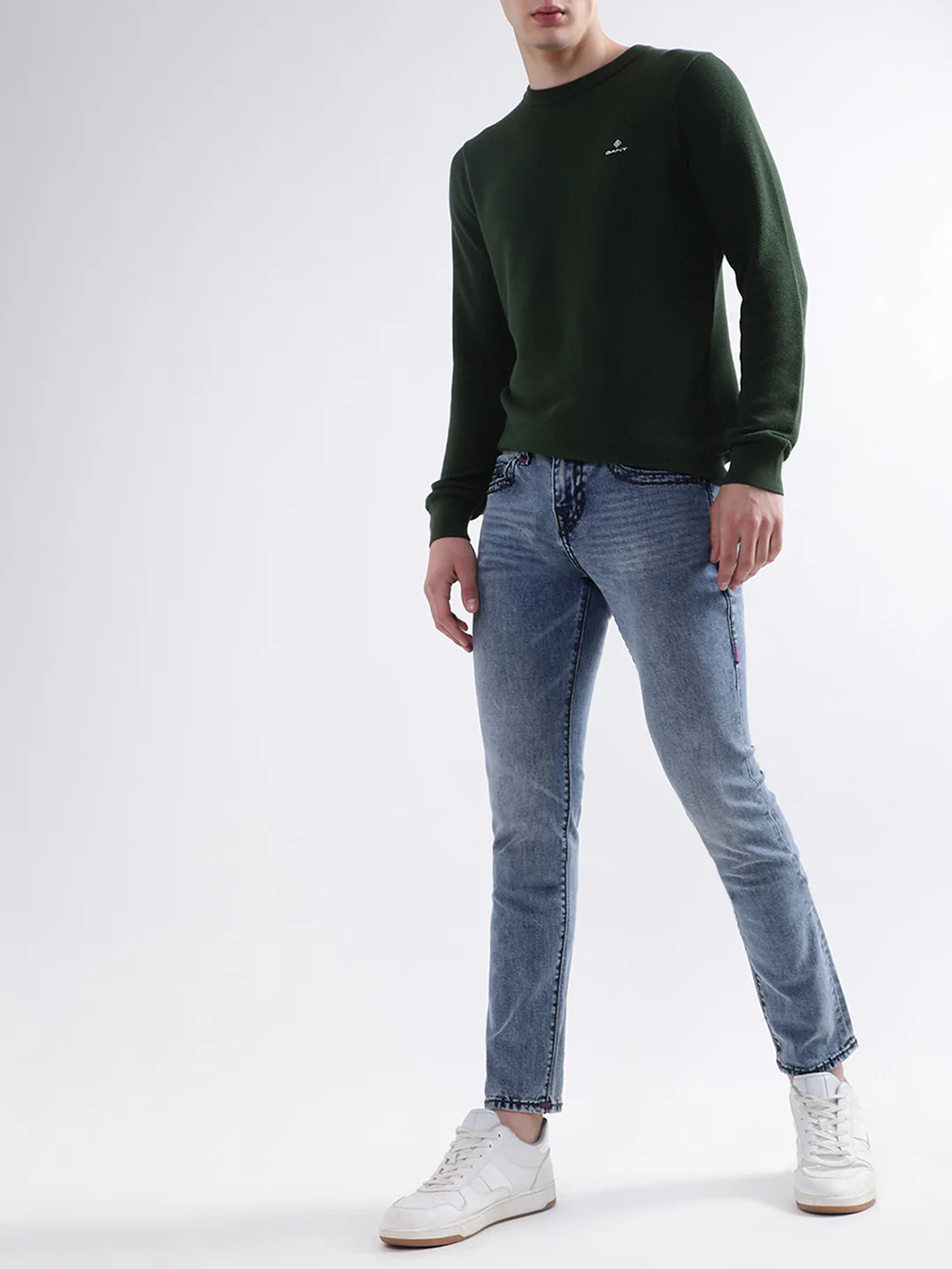 True Religion Men Super T Rocco Skinny Fit Light Wash Jeans - Image 5