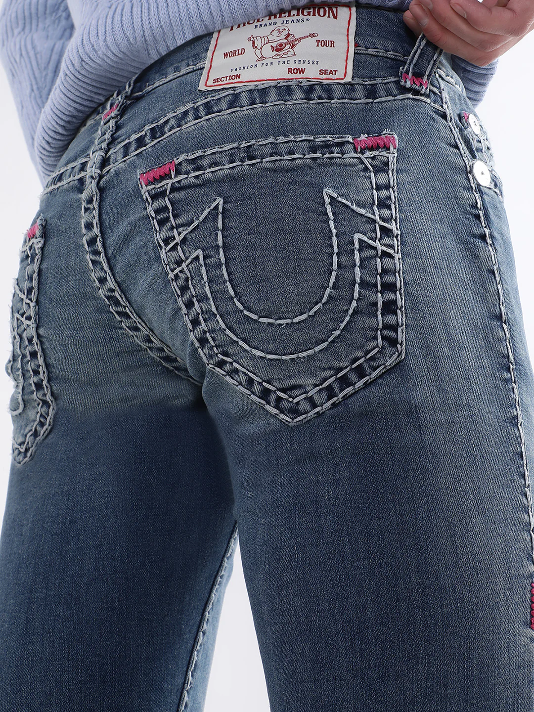 True Religion Men Super T Rocco Skinny Fit Medium Wash Jeans