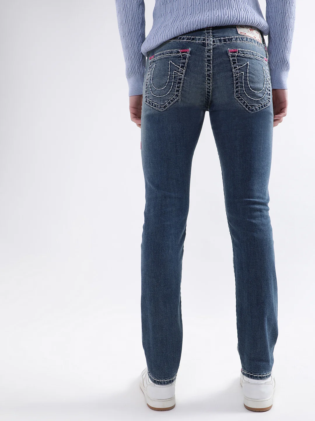 True Religion Men Super T Rocco Skinny Fit Medium Wash Jeans - Image 2