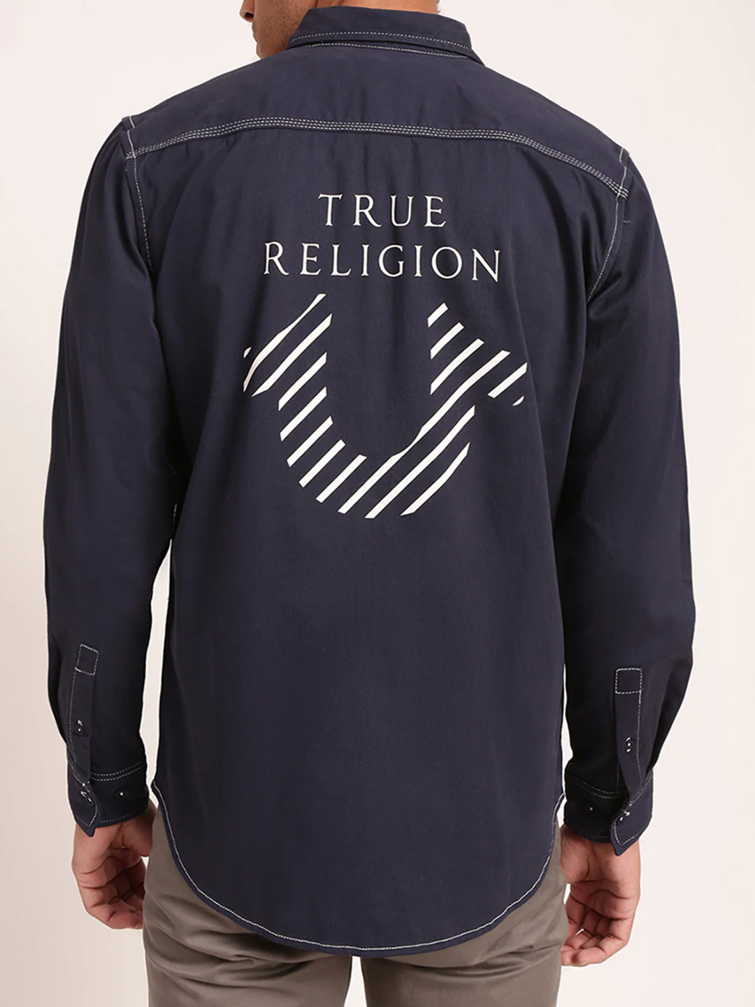 True Religion Navy Regular Fit Shirt - Image 2