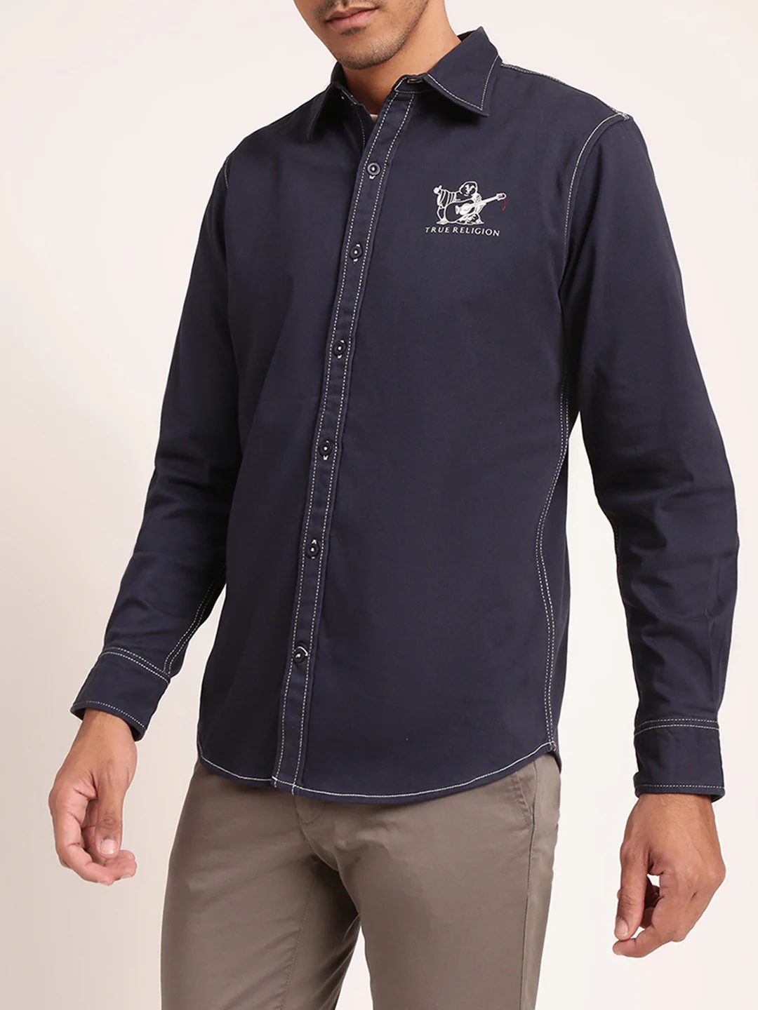 True Religion Navy Regular Fit Shirt - Image 3