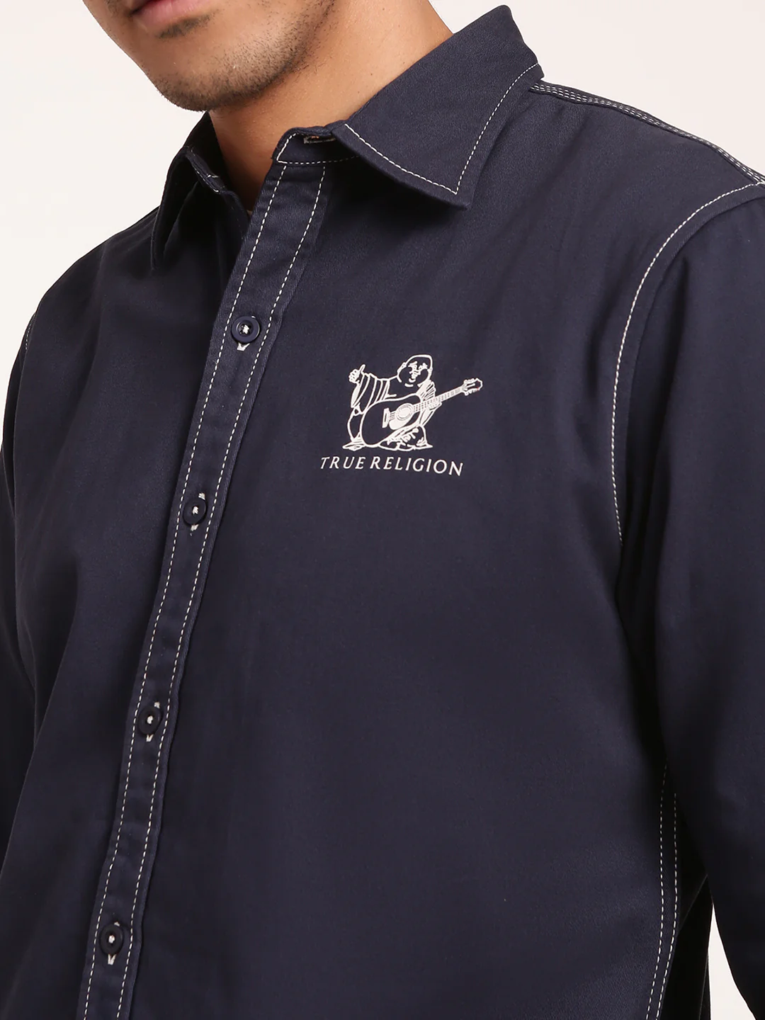 True Religion Navy Regular Fit Shirt - Image 6