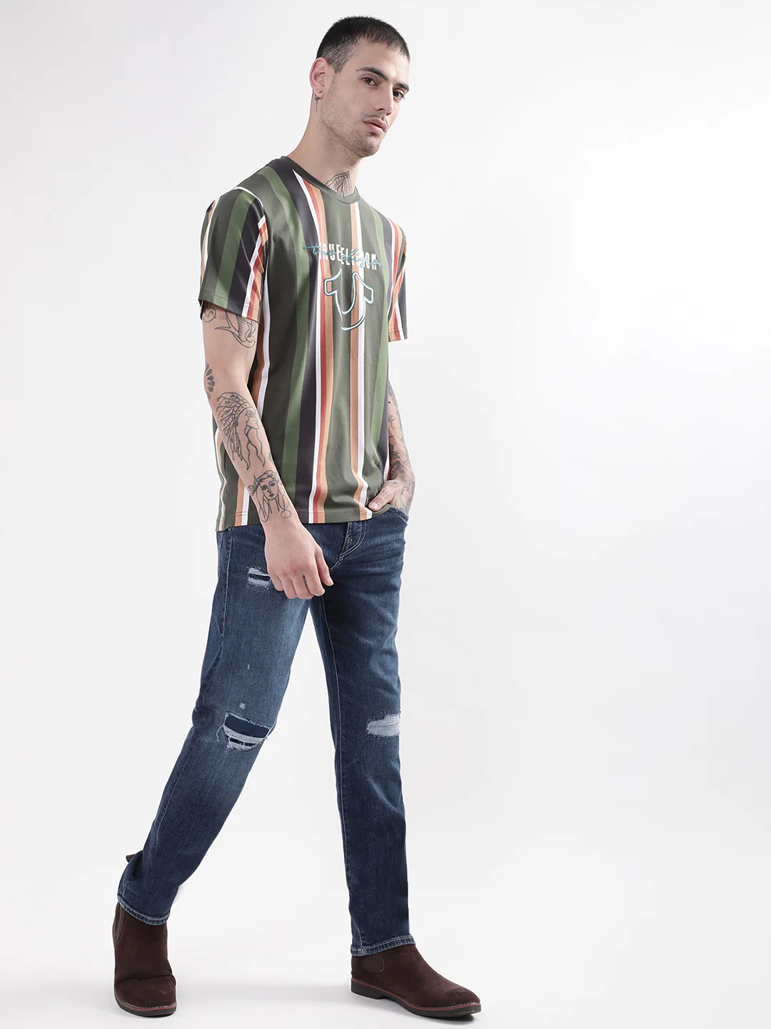 True Religion Multi Digital Logo Regular Fit T-Shirt - Image 5