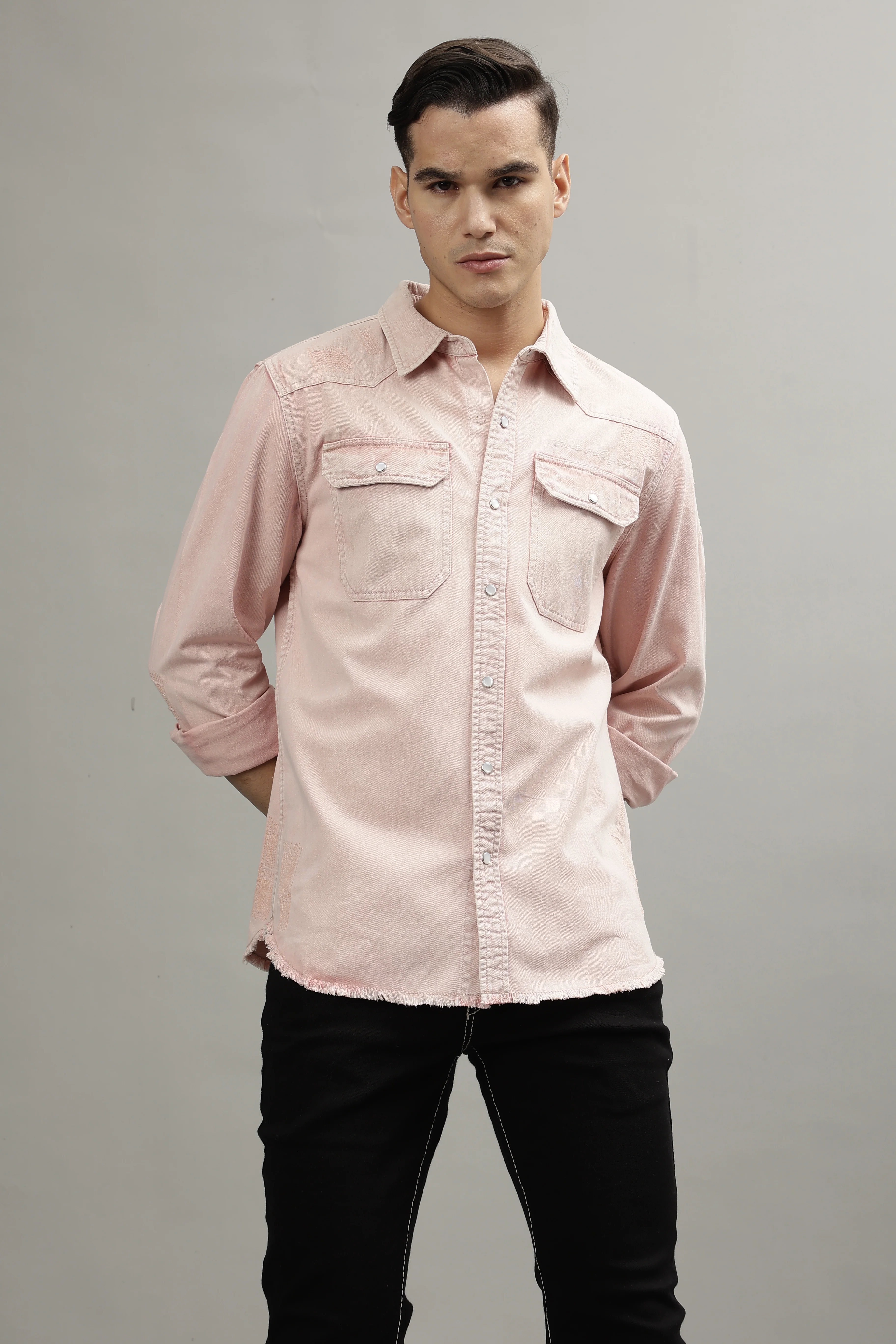 True Religion Pink Fashion Regular Fit Shirt - Image 3