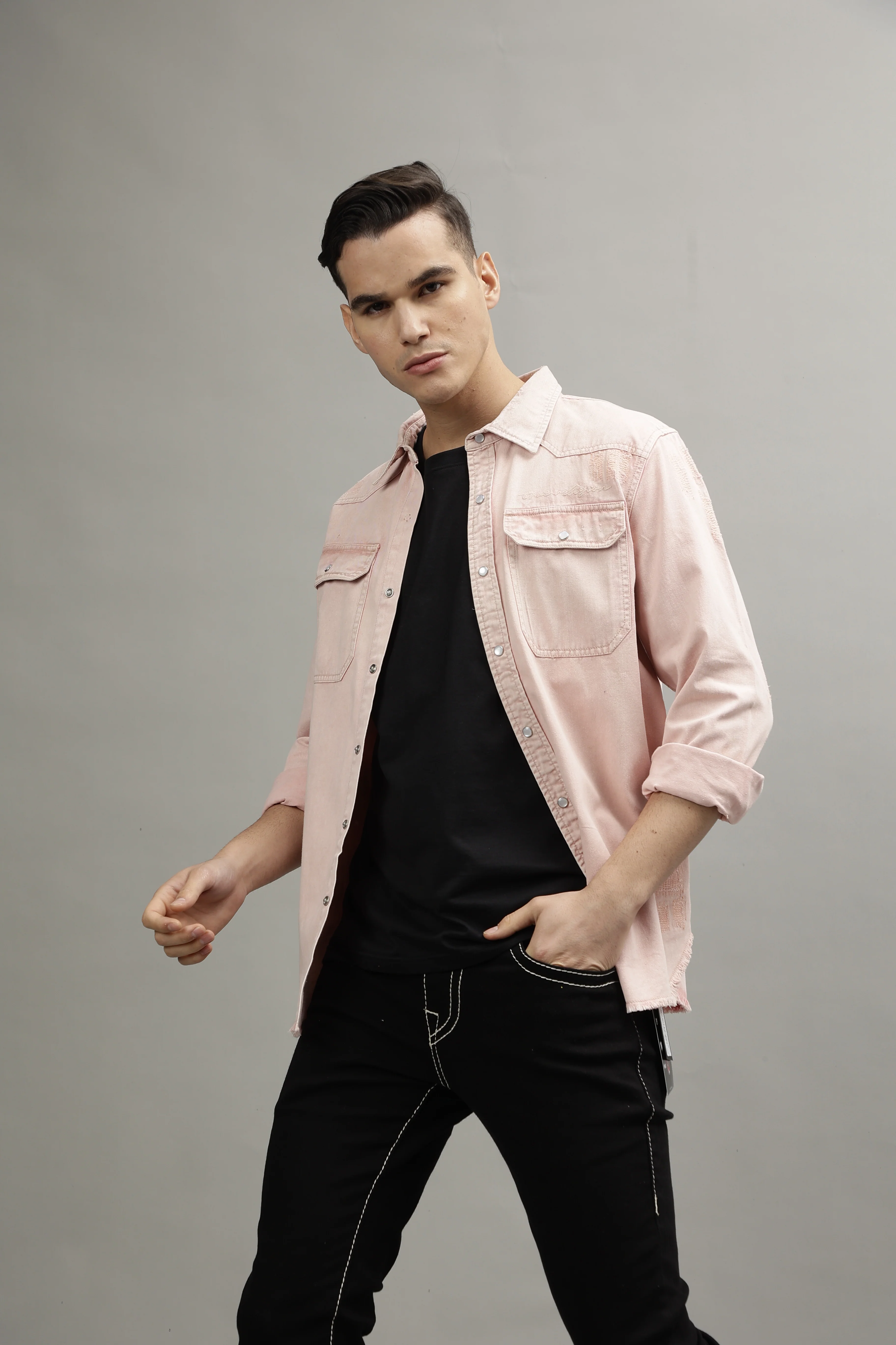 True Religion Pink Fashion Regular Fit Shirt - Image 7