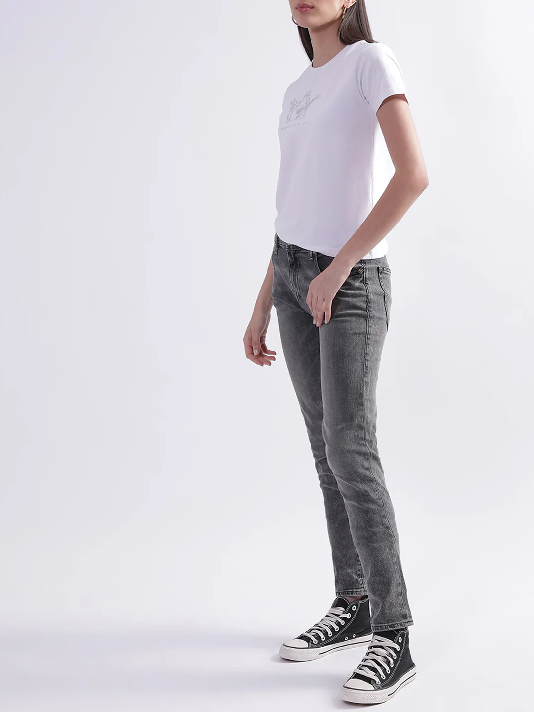 True Religion White Logo Regular Fit T-Shirt - Image 5