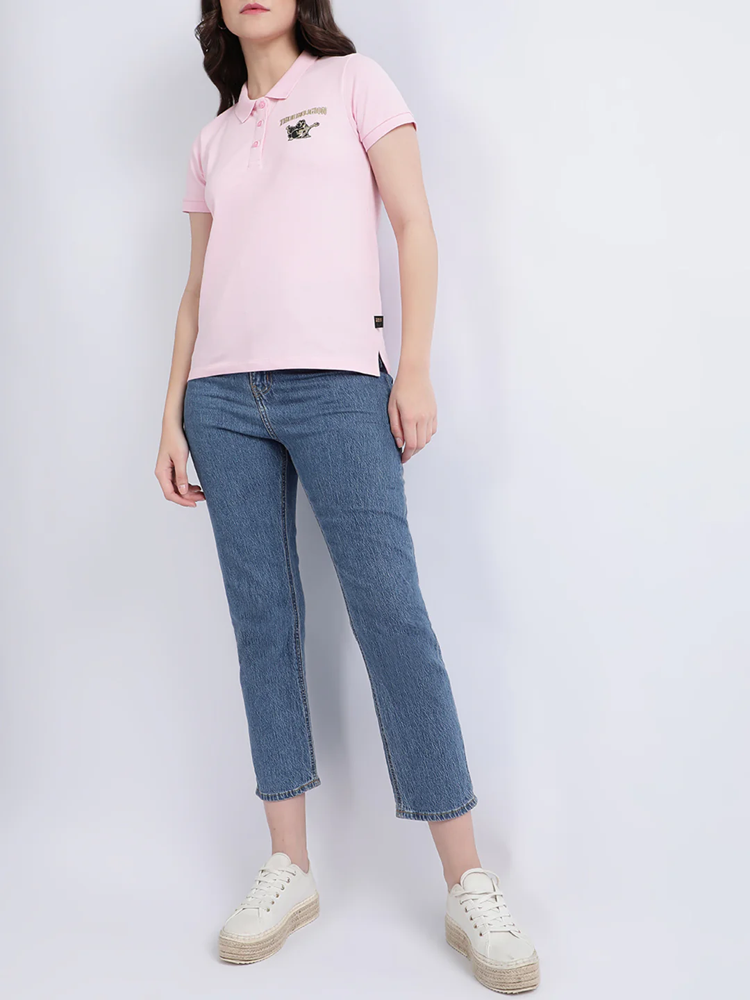 True Religion Pink Fashion Logo Regular Fit Polo T-Shirt - Image 5