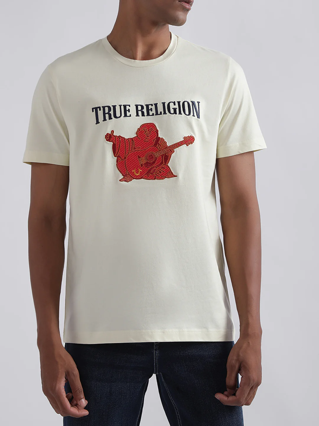 True Religion Yellow Logo Regular Fit T-Shirt - Image 6