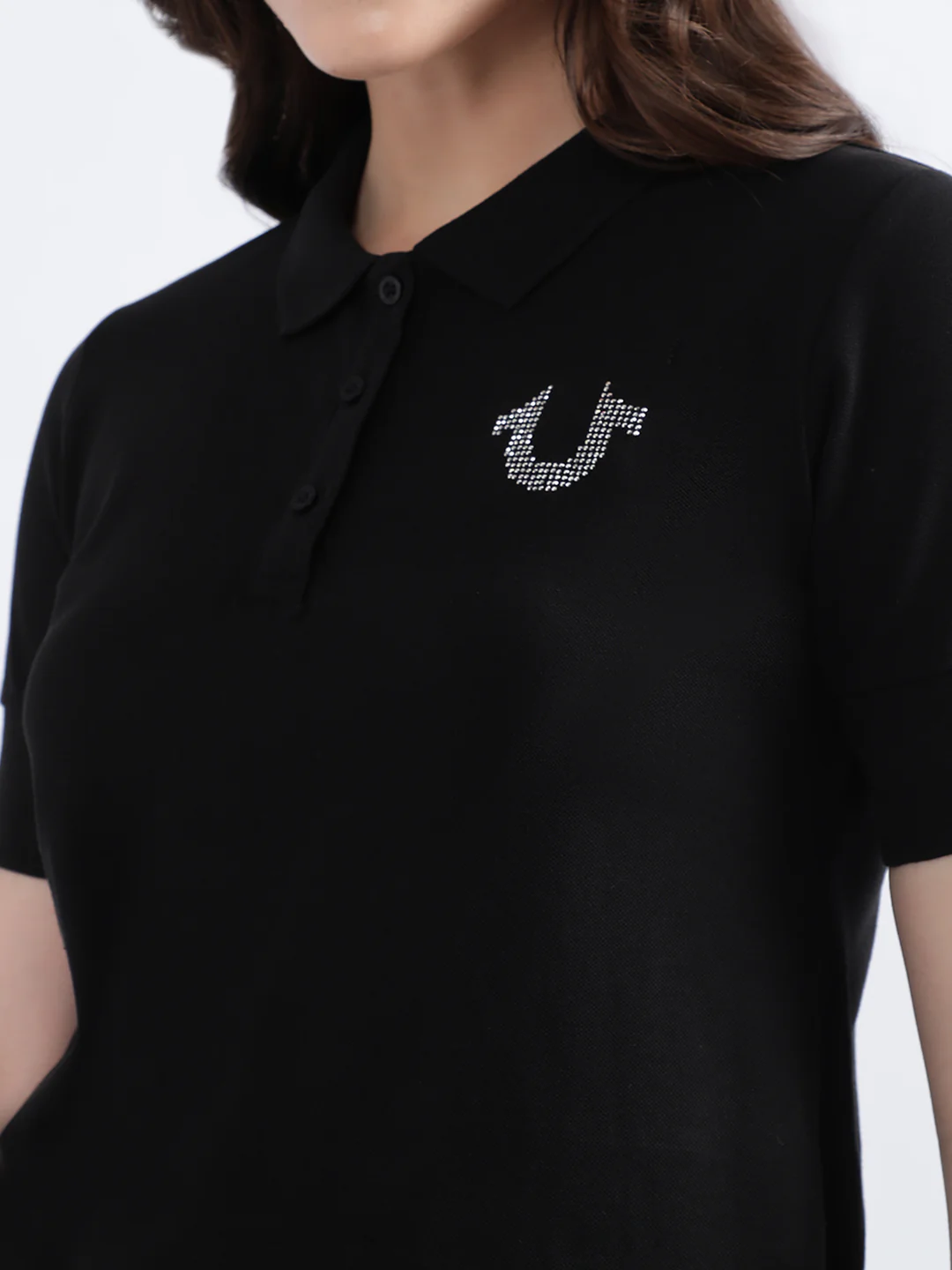 True Religion Black Fashion Regular Fit Polo T-Shirt - Image 8
