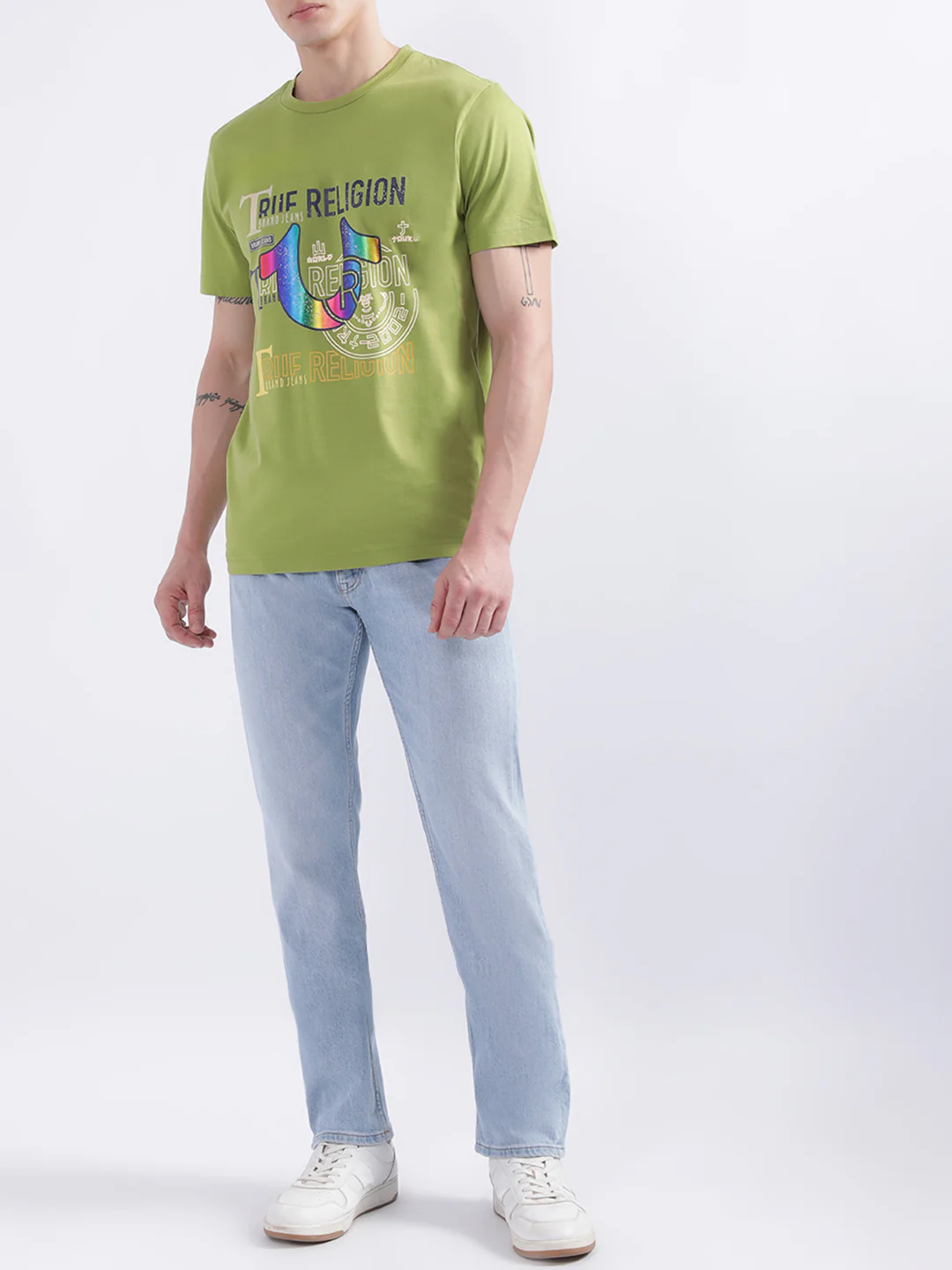 True Religion Green Logo Regular Fit T-Shirt - Image 5