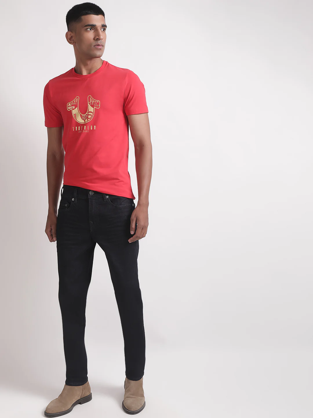 True Religion Red Logo Regular Fit T-Shirt - Image 3
